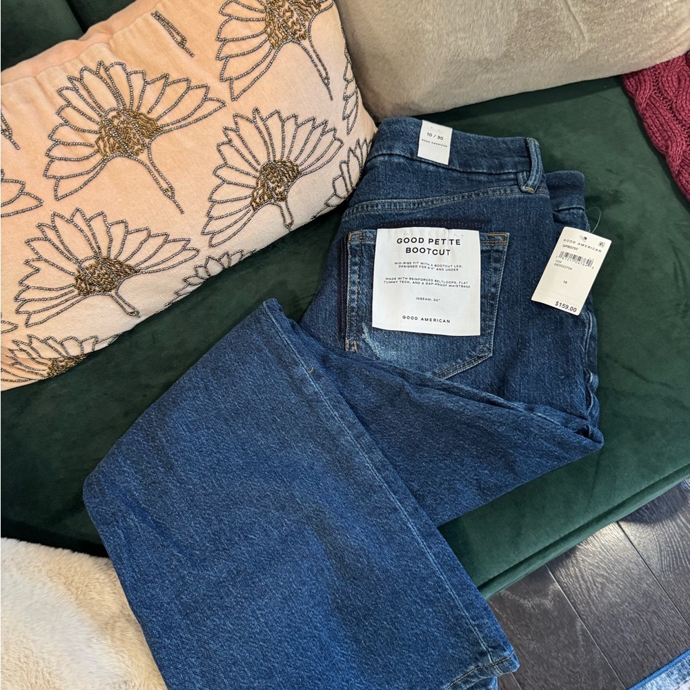 Good American Blue Denim Bootcut Jeans - 10P